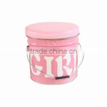 New Customized Round colorful metal stroage bucket stool