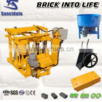 QT40-3A Moving hollow brick machine alibaba express/ concrete moving brick making machine price/ Moving brick machine