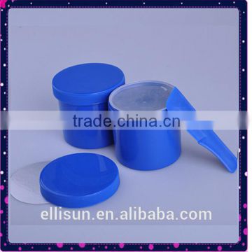empty HDPE plastic can for metal repair putty