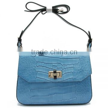 PB860-B3323 New arrival Ladies Light blue crocodile leather series high fashion handbags for summer