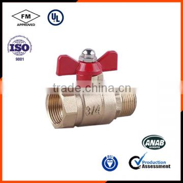 3/4" TEE Handle Male&Female brass ball valve