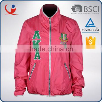 Summer windproof waterproof nylon pink patterns of women jackets