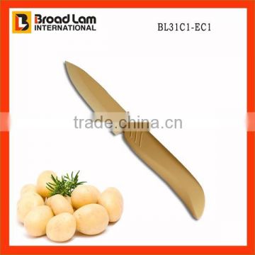 3 inch Yellow Color Blade Ceramic material Fruit Knife