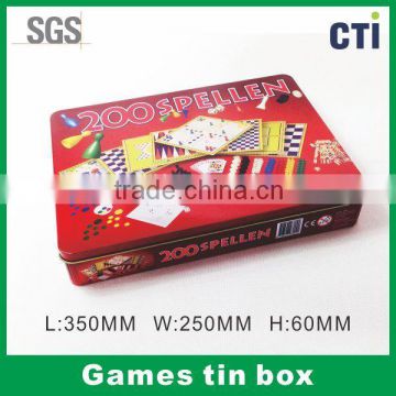 big Games rectangular tin box