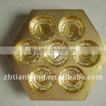 Golden Metallized PVC Film/Rigid PVC Film with thermoforming process to mooncake tray