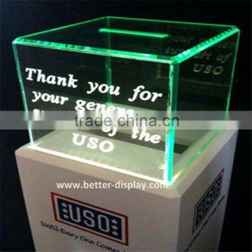 wholesale acrylic collection boxes for fundraising