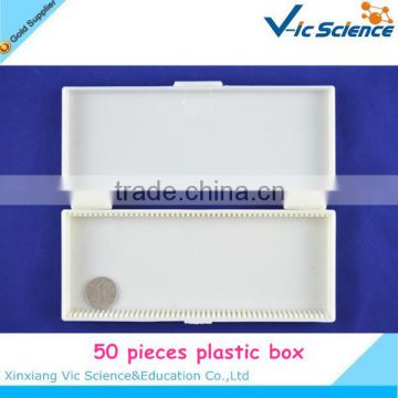 Wholesale and retail 50 pieces plastic storage box for prepared slides
