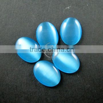 10x14mm oval blue synthetic cat eye cabochon DIY supplies for earrings,rings,pendant charm findings 4120065