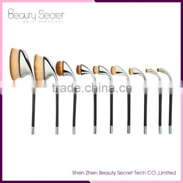 High reliable hot selling foundation brush 9pcs Oval Makeup Brush Tools carbon brush for power tools