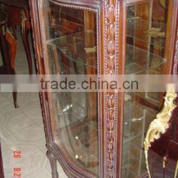 French mahogany vitrine - antique cabinet