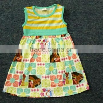Fashion children frocks designs baby girls tank dresses kids clothing