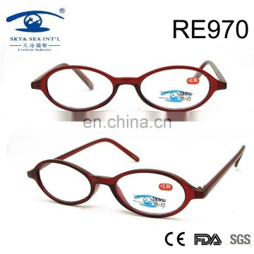 2017sell well newest red fashionable oval frame PC reading glasses