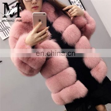 2017 Top Fashion Luxurious Real Fox Fur Coats From China