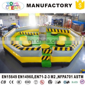 7x7m Inflatable mechanical sweeper wipeout game for party rental