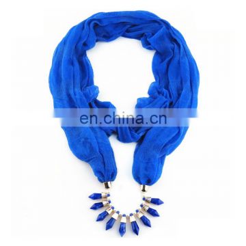 Latest design fashion elastic yarn jewelry loop scarf
