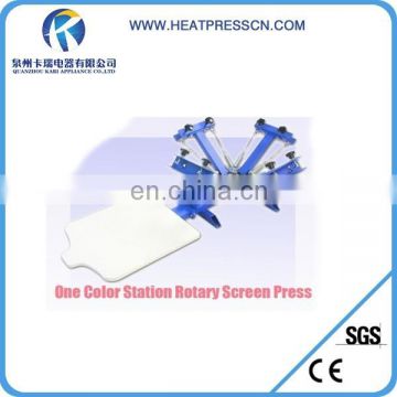 4 Color 1 Station manual silk Screen printing press machine