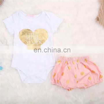 Baby Clothes Fashionable Short Sleeve Kids Romper Set