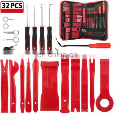 32pcs Auto Interior Radio Audio auto trim removal tool Kits Car Terminal Repair Pin Tools With Storage Bag