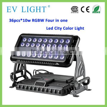 High power dmx 36pcs*10w rgbw 4-in-1 led city color outdoor building projector