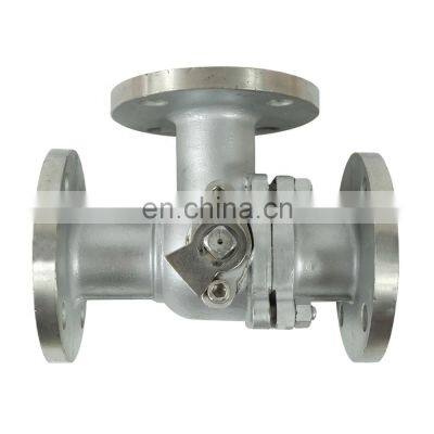 ss304 316 Stainless Steel Manuel High Platform Flange 3 Three Way Ball Valve