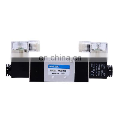 Professional Supplier 4V Series Two Position Five Way Electric Control 4V210-08 4V310-10 Pneumatic 5/2 Way Solenoid Valve