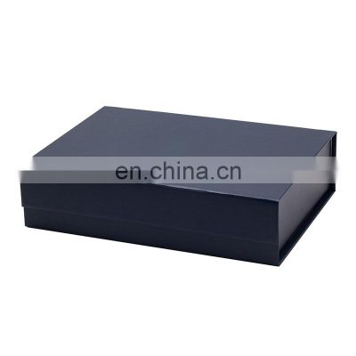 Customized shallow navy blue cardboard luxury magnet paperboard gift box packing