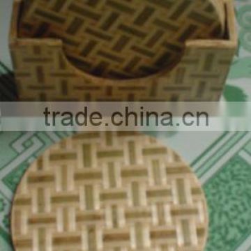 Top price set of six bamboo coaster eco-friendly