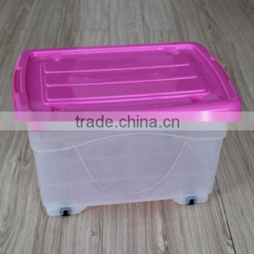 50L plastic storage box with wheels