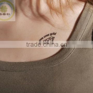Custom cafe`s safety and health tatto stamps for body