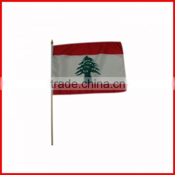 Lebanon flag,14*21cm small flag,good quality flag with plastic pole