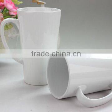 Cheap price 17oz sublimation cone shape white mug