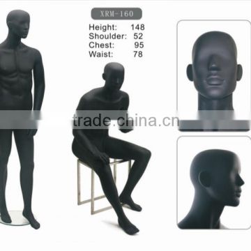 matt black fiberglass male mannequin for store display