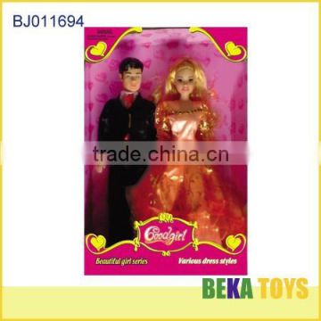 American princess toy with her prince elegant purple cloth doll prince doll