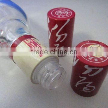 Non-refillable plastic bottle closure for vodka