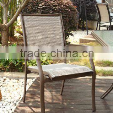 light weight aluminum fabric chair with arm rest
