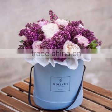 Good quality handmade cardboard round flower box