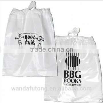 Hot selling Plastic Drawstring / Rope Colored Printing Bag