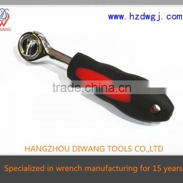 Hot Sale Round-headed Rubber-handle Ratchet handle Wrench
