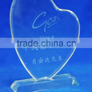 Hot sale transparent acrylic trophy blanks, custm trophy award