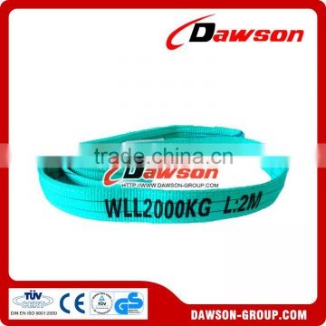 2T green China polyester lifting belt