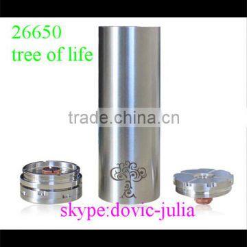2014 new 26650 mechanical mod 26650 mod tree of life mod clone