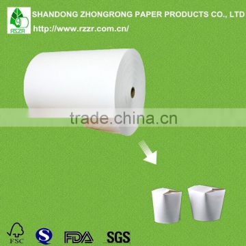 PE coated paper for take away paper food container