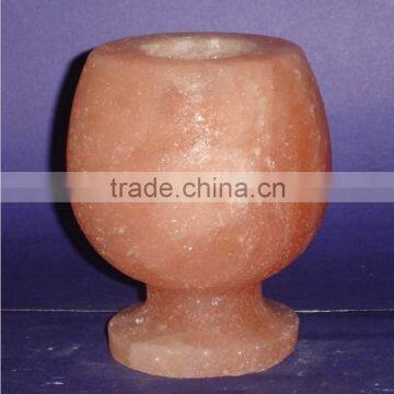 Handmade Red Natural Himalayan Salt Tealight Candleholder