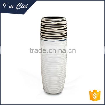 Royal line pattern high quality ceramic flower vase