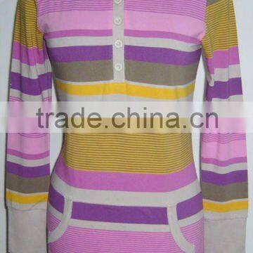 ladies' color stripe dress