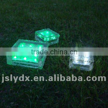 Solar Ice Glass Brick LED light, solar light, underground paver light