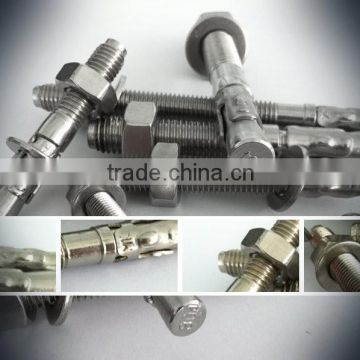 wedge anchor/Stainless steel/carbon steel/YELLOW ZINC PLATED/WHITE ZINC PLATED