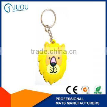 live animal lion shaped pvc keychain