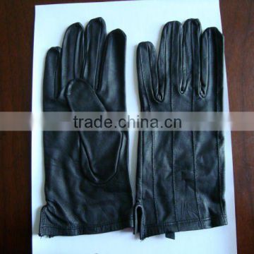 black working leather gloves