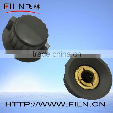 grey round plastic bakelite gear shift knob cover